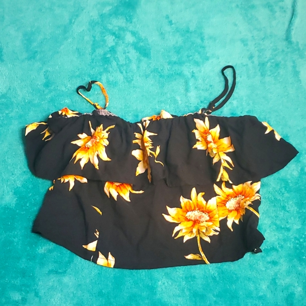 Floral Print Flounce Cami